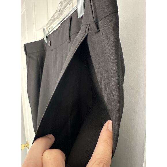 Emanuel Ungaro Black 2pc Men's Suit 3 Button Jacket Cuff Pant Wool 46L 38W READ - Picture 6 of 14